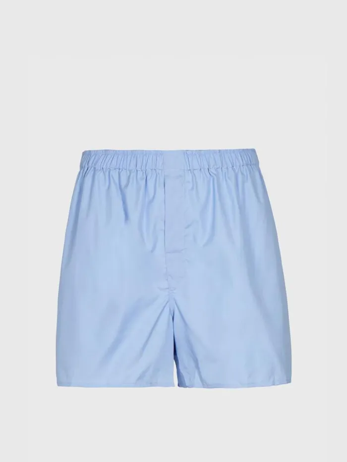 Undergarments Mens Paul Stuart Cotton Broadcloth Boxer Blue