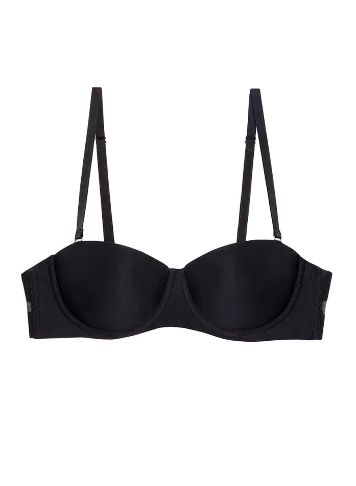 Underwire Bras Lingerie Fleur Du Mal Charlotte Convertible Strapless Bra Black