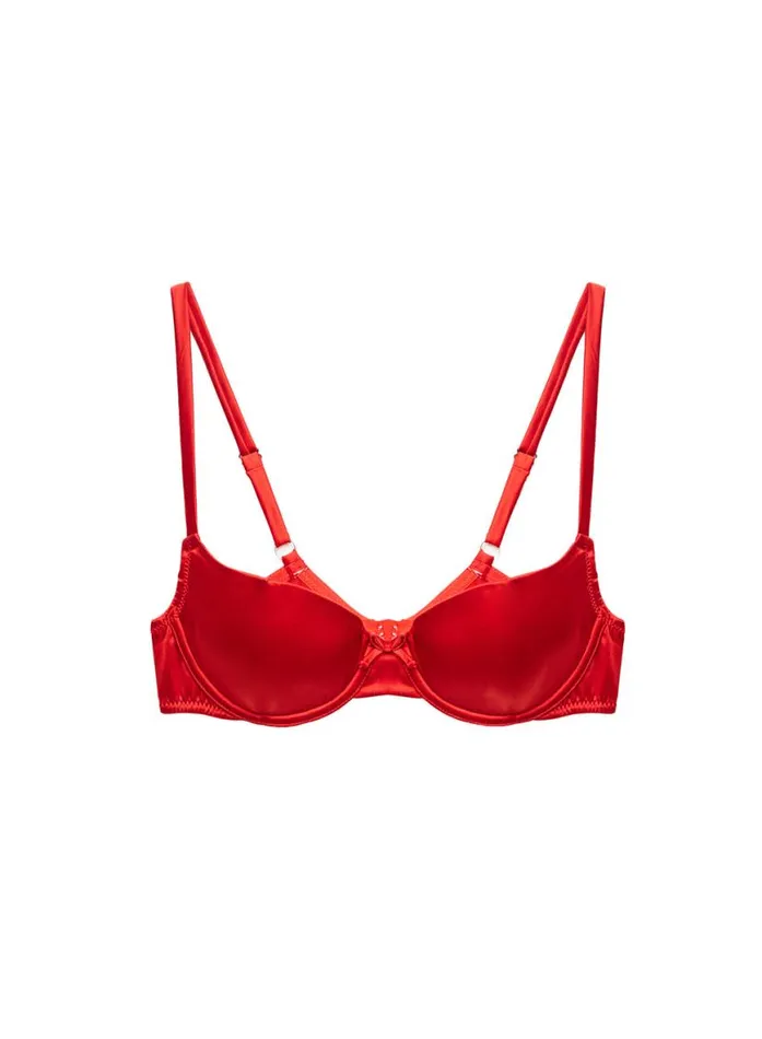 Underwire Bras Lingerie Fleur Du Mal Seamless Luxe Balconette Bra Rouge