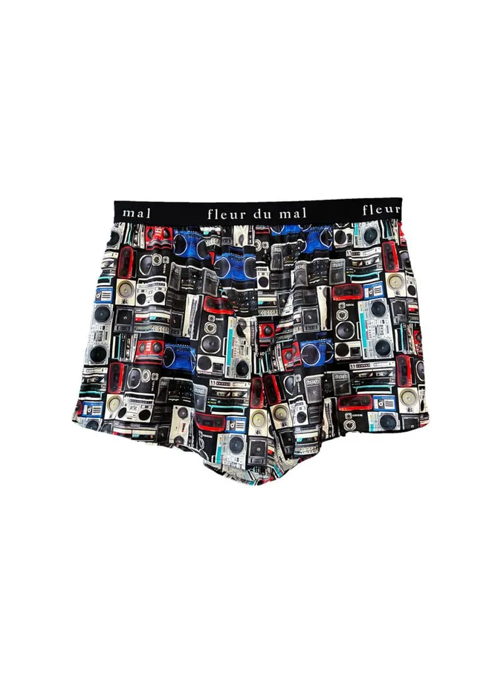 Unisex Boxers LingerieClothing Fleur Du Mal Unisex Boxer Short Boombox Print
