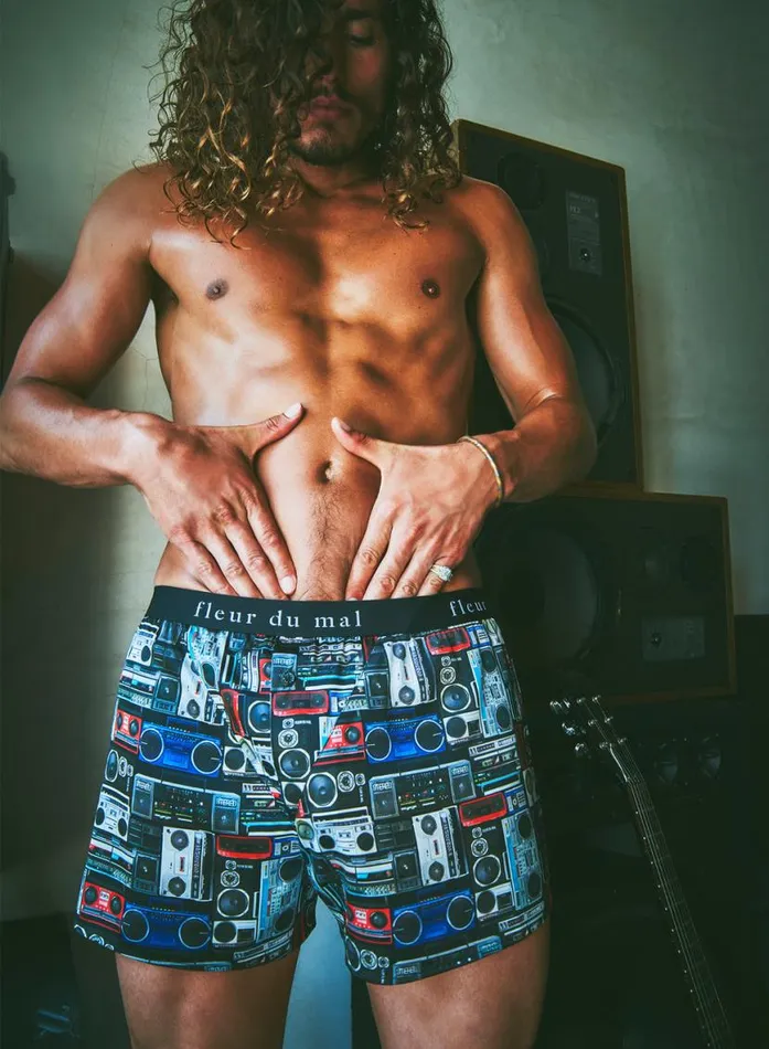 Unisex Boxers LingerieClothing Fleur Du Mal Unisex Boxer Short Boombox Print