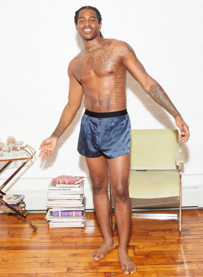 Unisex Boxers LingerieClothing Fleur Du Mal Unisex Boxer Short Deep Slate