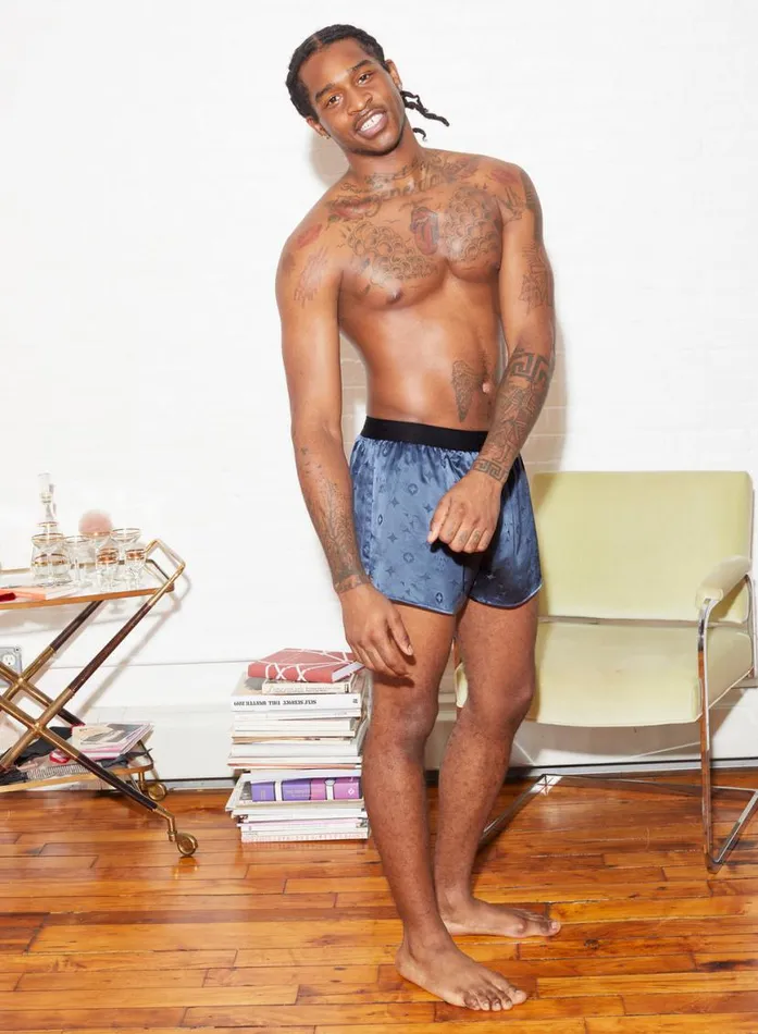 Unisex Boxers LingerieClothing Fleur Du Mal Unisex Boxer Short Deep Slate