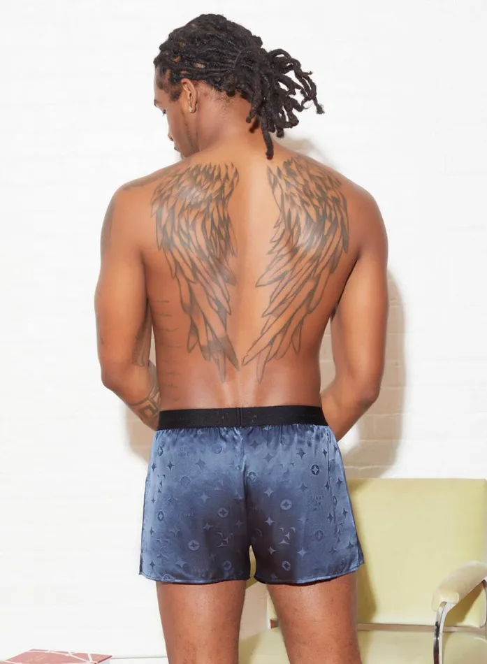Unisex Boxers LingerieClothing Fleur Du Mal Unisex Boxer Short Deep Slate
