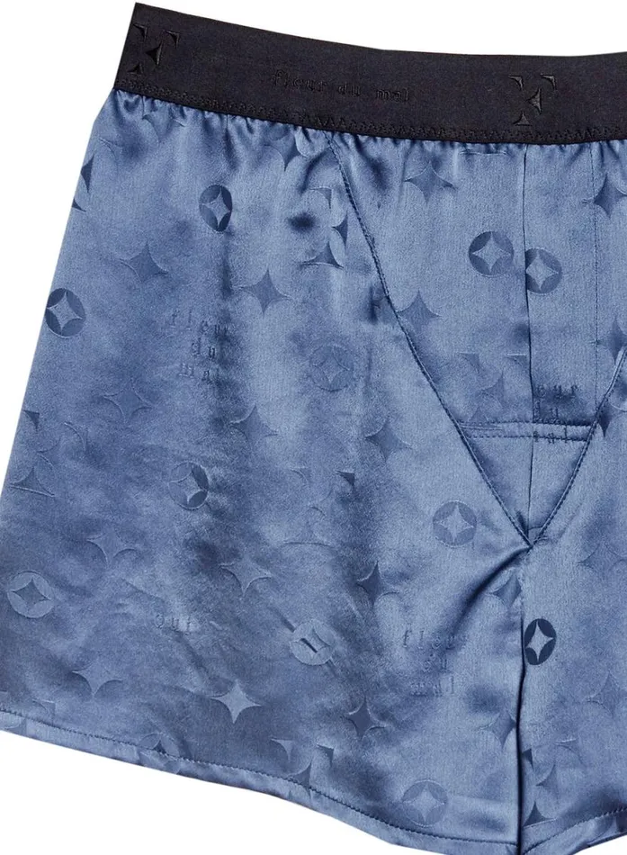 Unisex Boxers LingerieClothing Fleur Du Mal Unisex Boxer Short Deep Slate