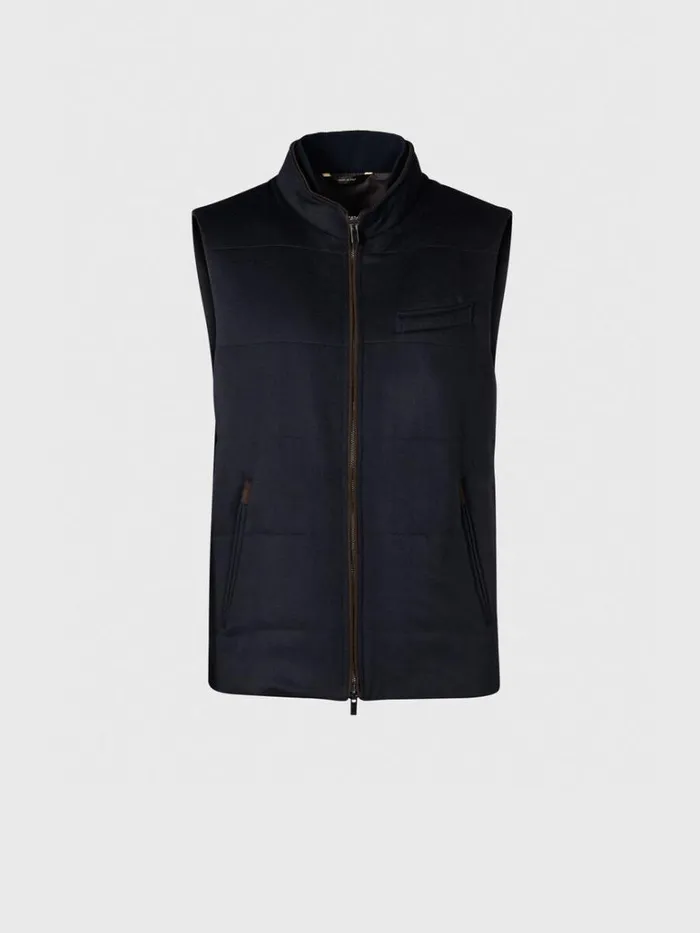 Vests Mens Paul Stuart Cashmere Vest Navy