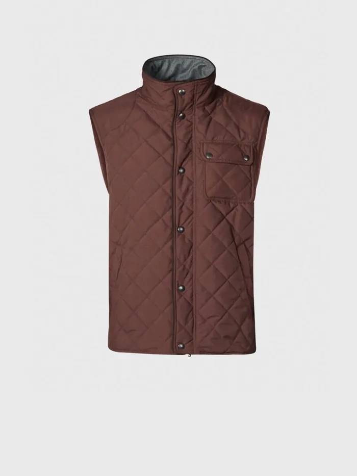 Vests Mens Paul Stuart Diamond Quilted Vest Navy
