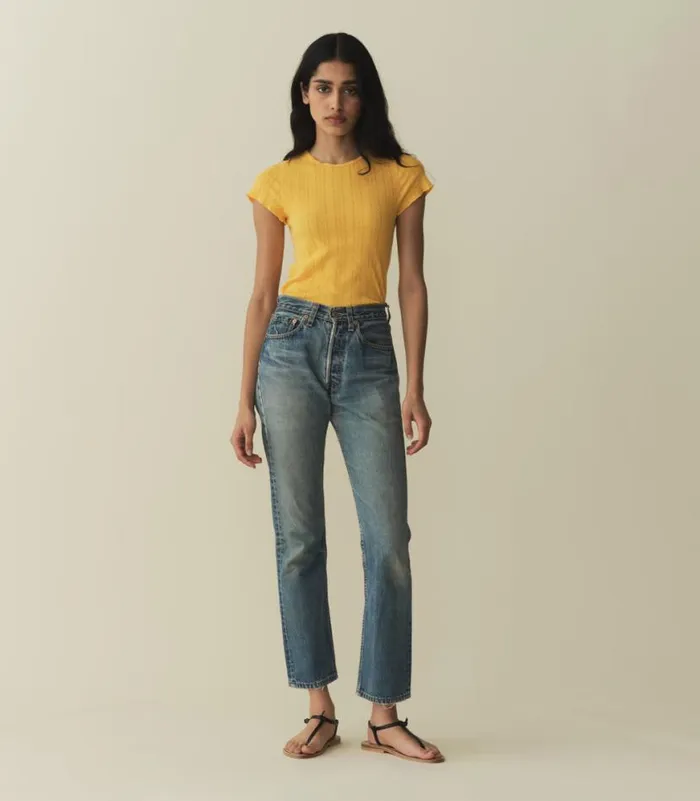 VIVI TEE Jonquille Apolline Pointelle Shop DEN Tees