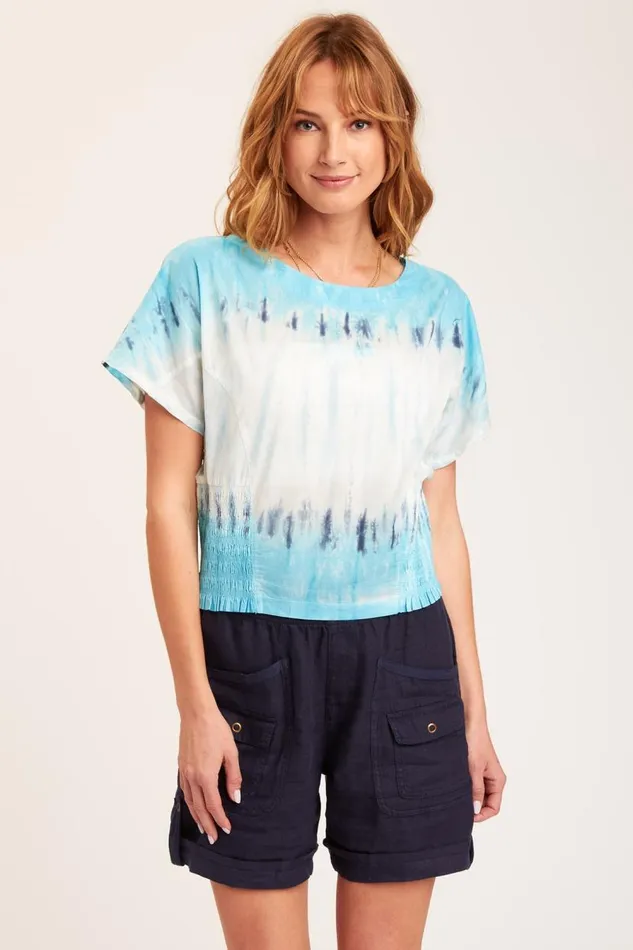Vivi Top Voltaic Wash Icicle Clothing XCVI ShirtsBlouses