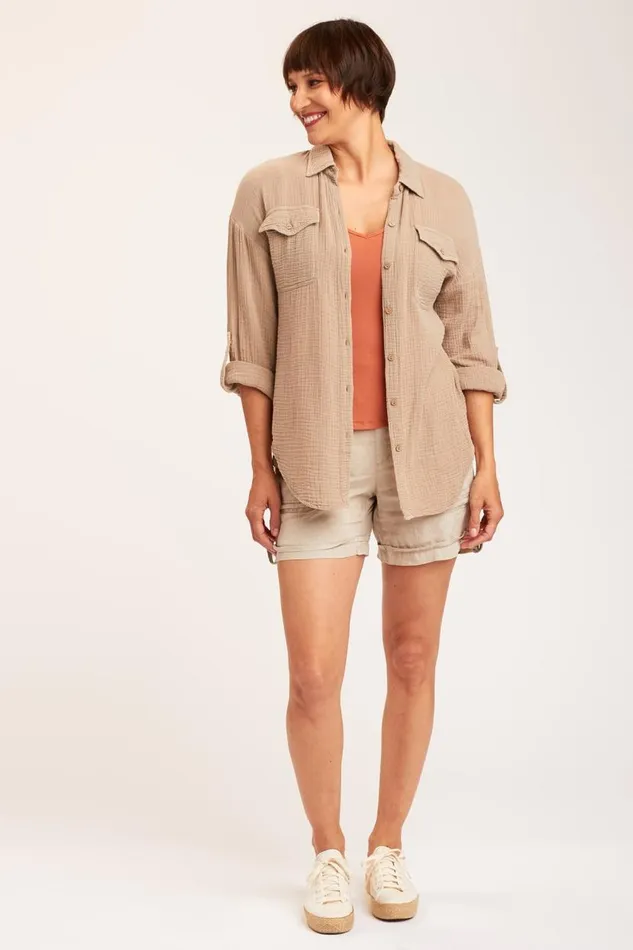 Wendell ButtonUp Merino Wool Pigment Clothing XCVI ShirtsBlouses