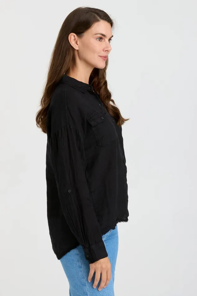 Whitson ButtonUp Black Clothing XCVI ShirtsBlouses