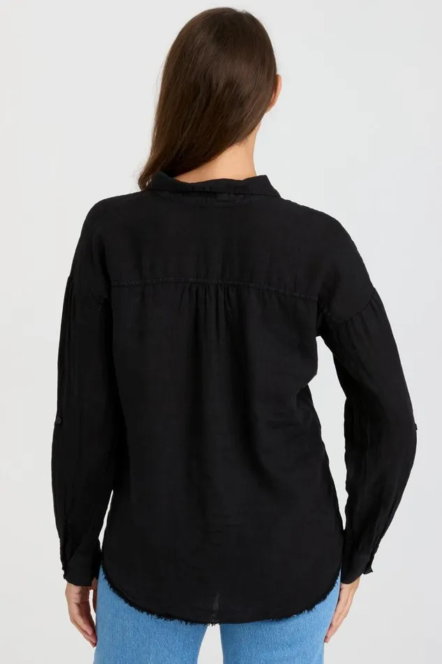 Whitson ButtonUp Black Clothing XCVI ShirtsBlouses