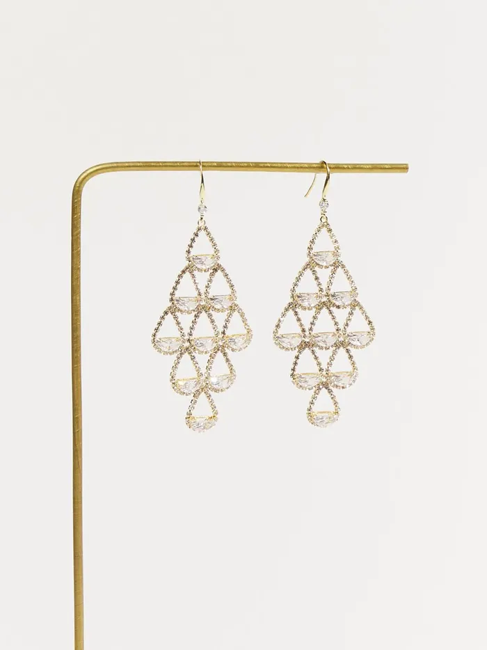 Women 18k Gold Diamond Glitz Dangle Earrings Gold Altar039d State Jewelry