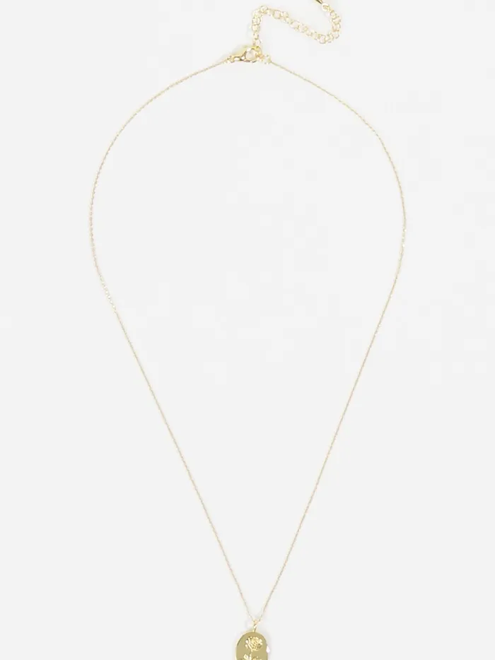 Women 18k Gold Dipped Rose Engraved Pendant Necklace Gold Altar039d State Jewelry Women 18k Gold Dipped Rose Engraved Pendant Necklace Gold Altar039d State Jewelry