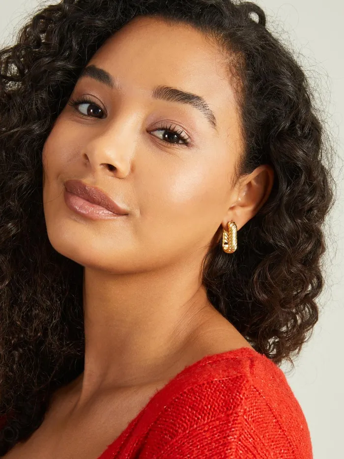 Women 18k Gold Twist Oval Hoop Earrings Gold Altar039d State Jewelry