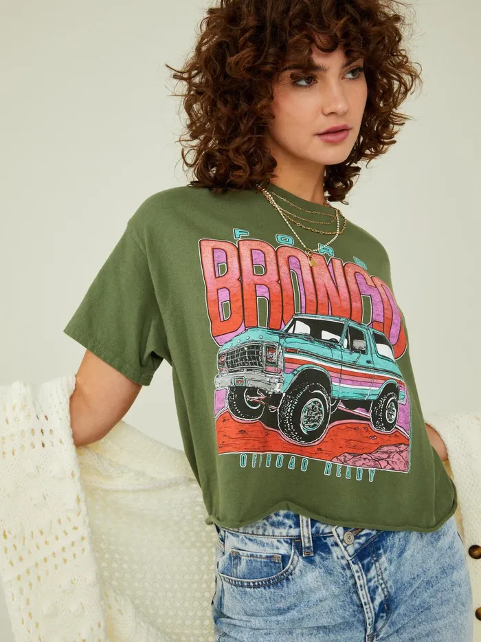 Women 1979 Bronco Graphic Tee Militarygreen Altar039d State Graphics