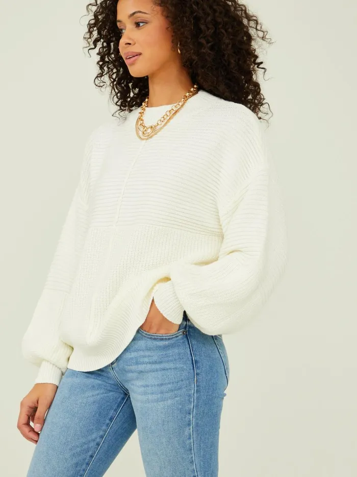 Women Addie Ribbed Sweater Offwhite Altar039d State Sweaters