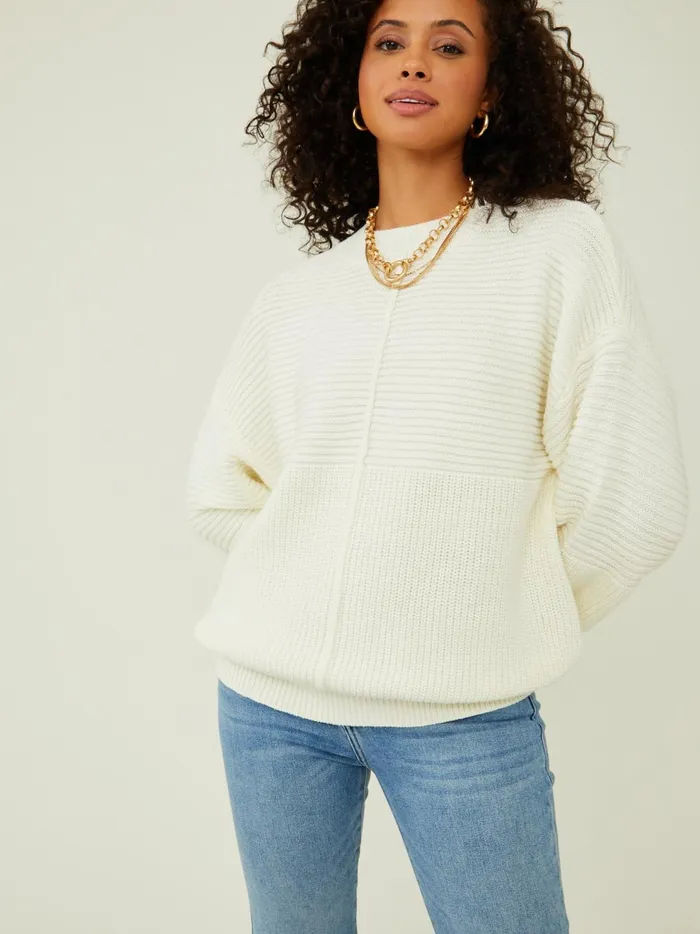 Women Addie Ribbed Sweater Offwhite Altar039d State Sweaters