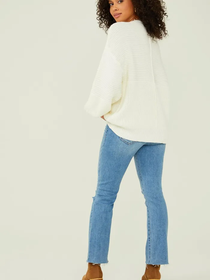 Women Addie Ribbed Sweater Offwhite Altar039d State Sweaters