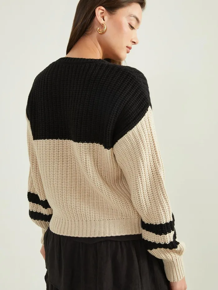 Women Ainsley Colorblock Sweater Blackivory Altar039d State Sweaters