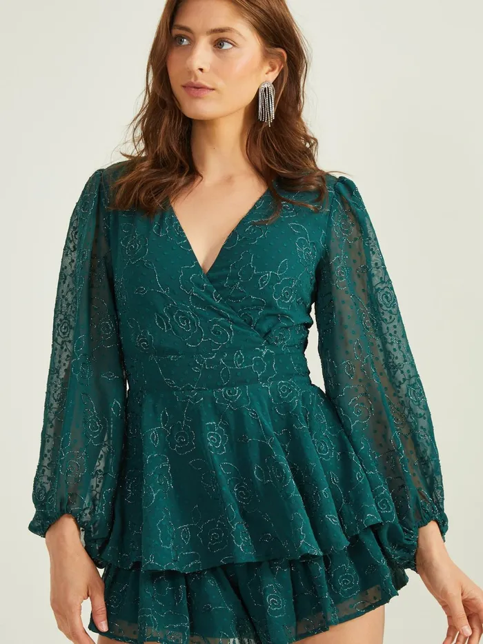 Women Almorah Floral Embroidered Romper Hunter Altar039d State Rompers Jumpsuits
