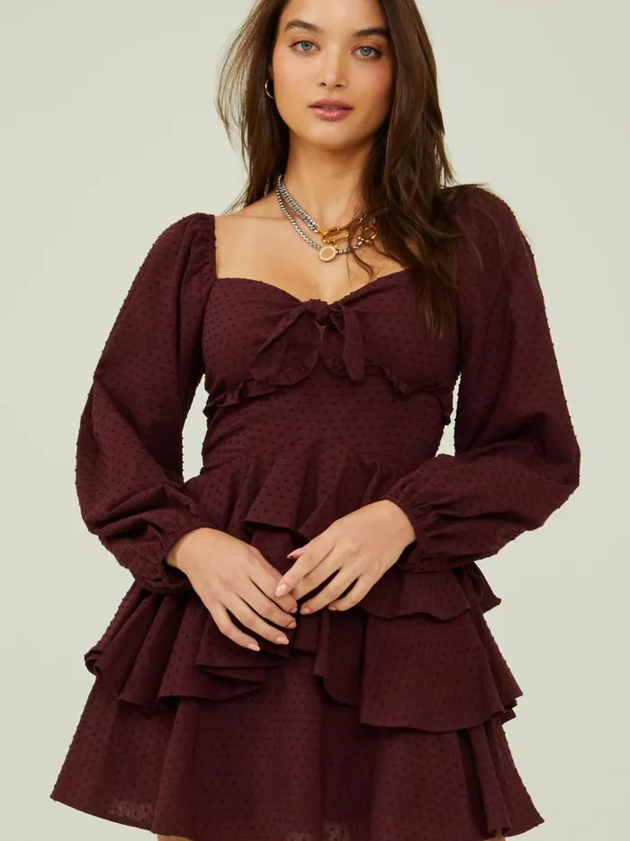 Women Amari Ruffle Dress Winetasting Altar039d State Casual