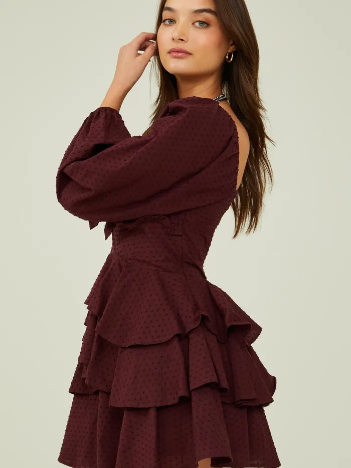 Women Amari Ruffle Dress Winetasting Altar039d State Casual