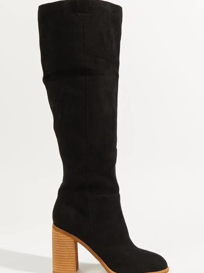 Women Angel Knee High Heeled Boots Black Altar039d State Boots Booties