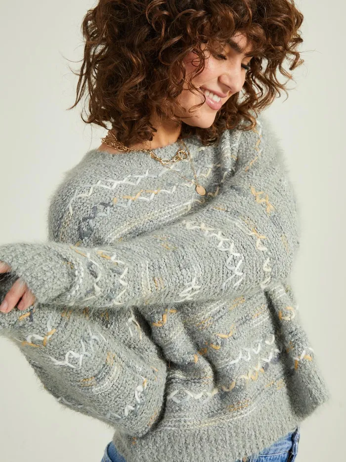 Women Annie Eyelash Sweater Dustymint Altar039d State Sweaters