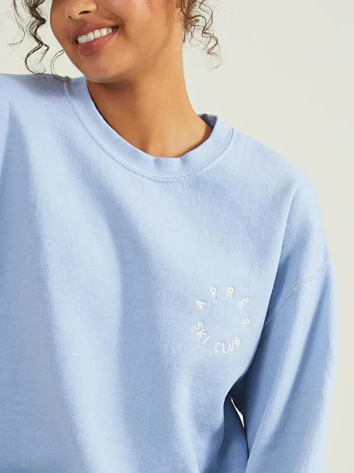 Women Aprs Ski Club Graphic Sweatshirt Mistyblue Altar039d State Activewear