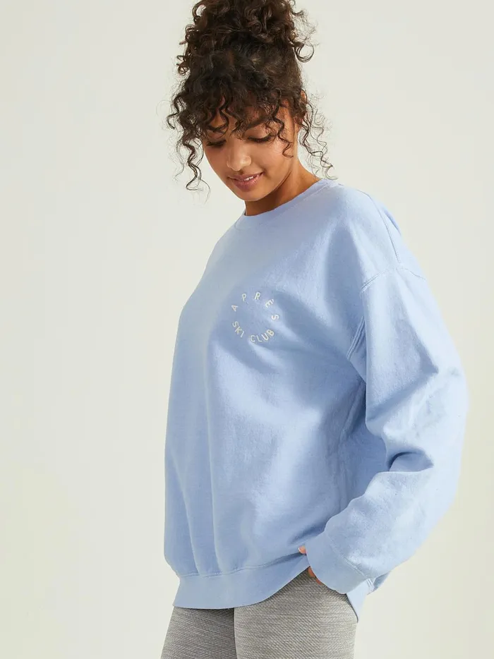Women Aprs Ski Club Graphic Sweatshirt Mistyblue Altar039d State Activewear