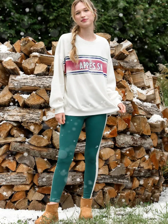 Women Aprs Ski Graphic Pullover Bone Altar039d State Activewear