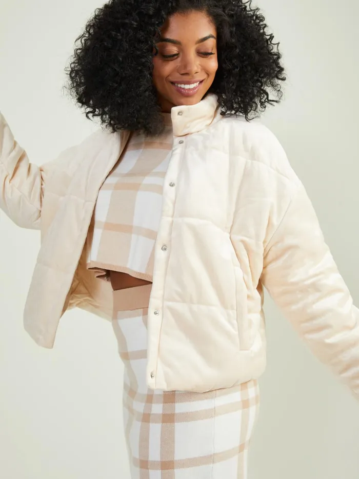 Women Arabella Quilted Puffer Jacket Cream Altar039d State Jackets