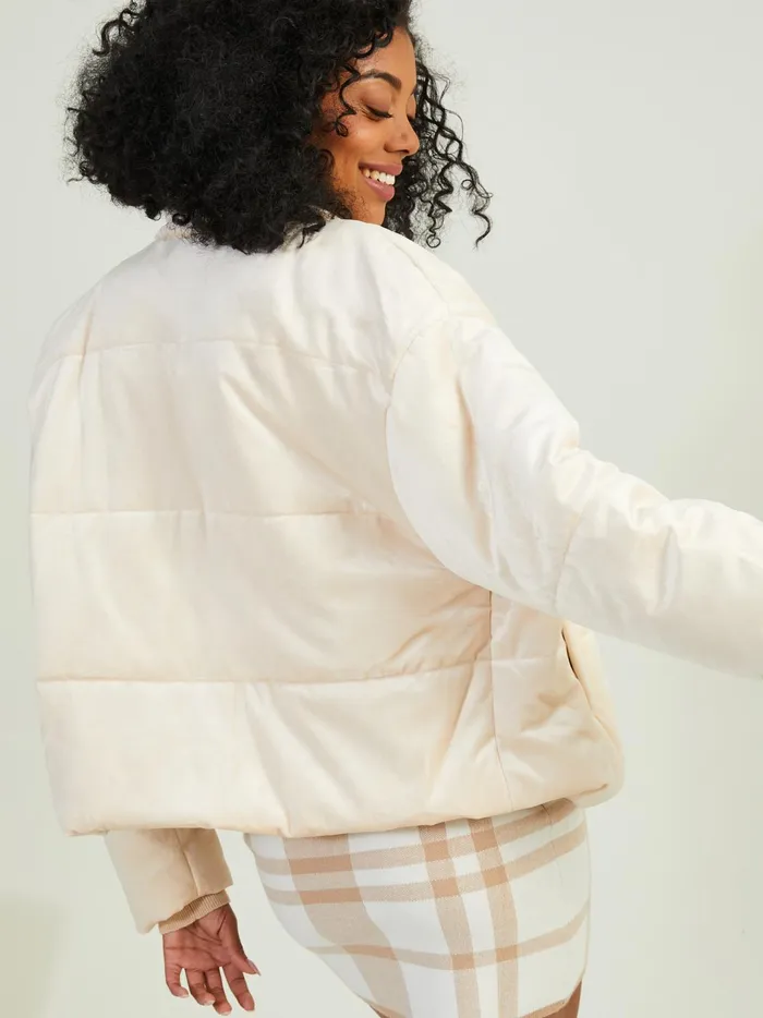 Women Arabella Quilted Puffer Jacket Cream Altar039d State Jackets