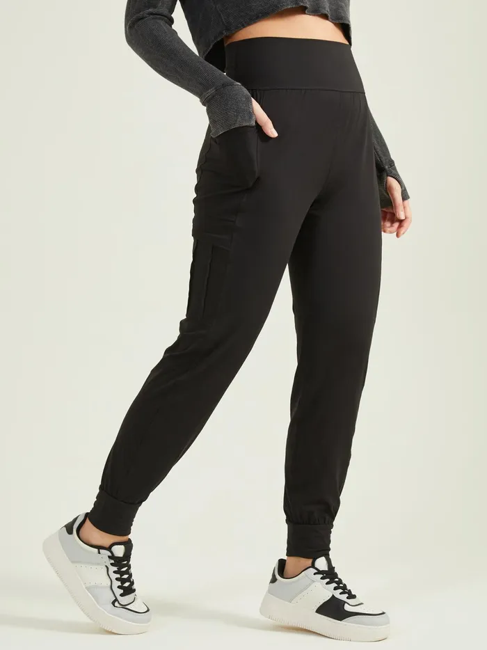 Women Ascend High Waisted Joggers Black Altar039d State Activewear