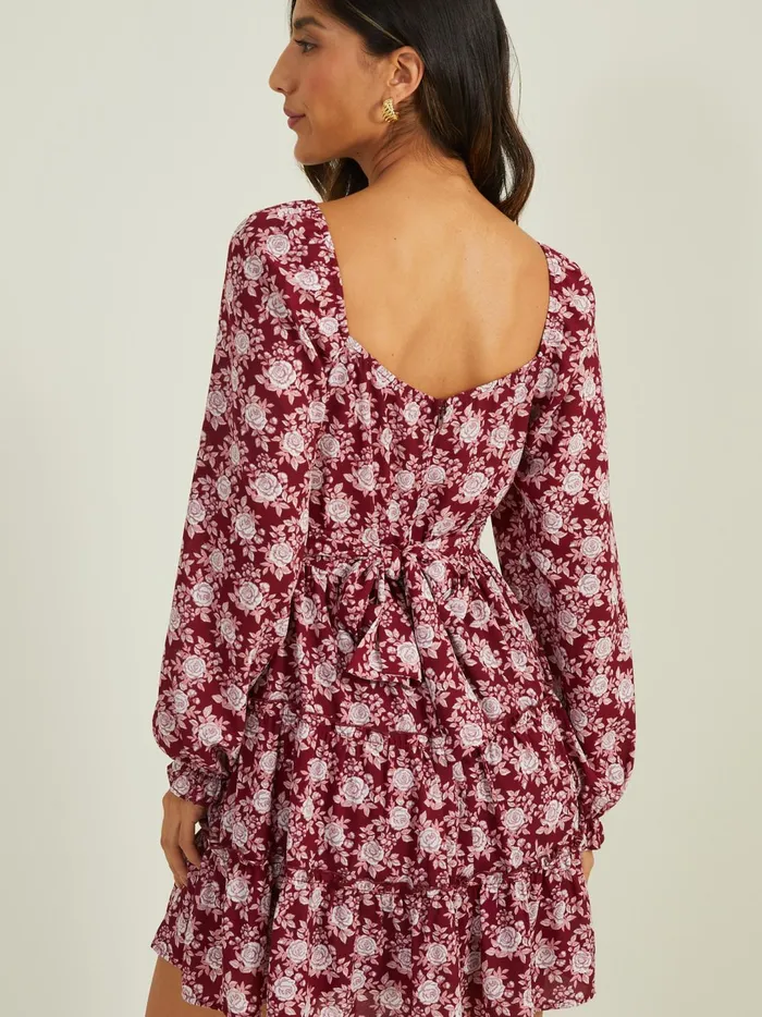 Women Athena Floral Dress Burgundy Altar039d State Casual