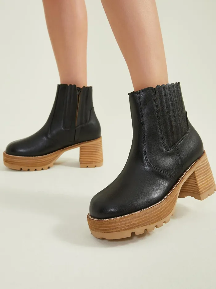 Women Aubrey Platform Lug Sole Boots Black Altar039d State Boots Booties