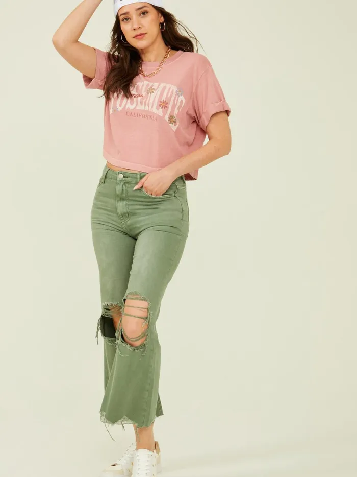 Women Aubrielle Straight Leg Jeans Olive Altar039d State Jeans