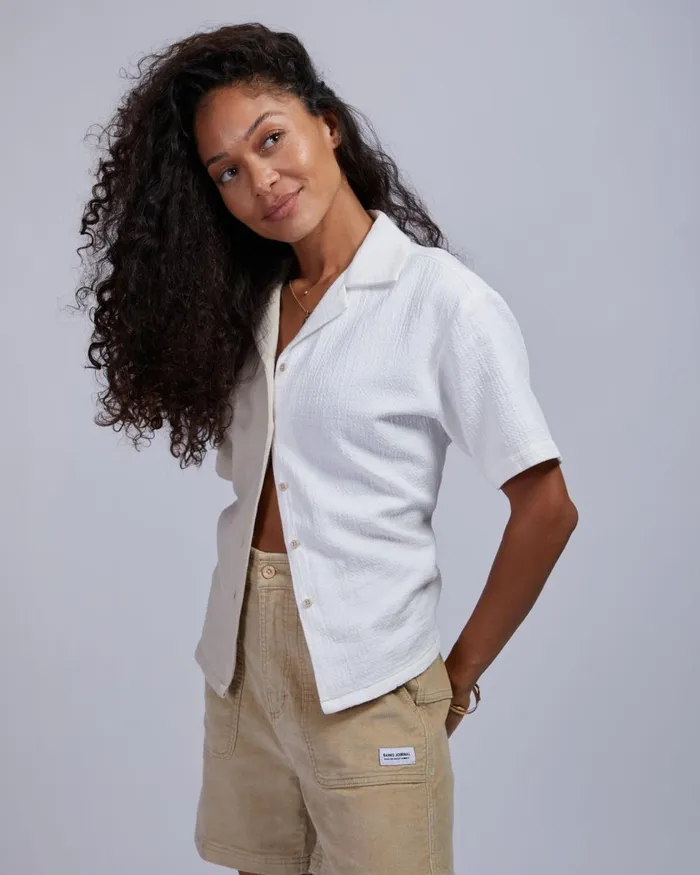 Women Banks Journal Tops Cleo SS Woven Shirt Oatmeal Women Banks Journal Tops Cleo SS Woven Shirt Oatmeal