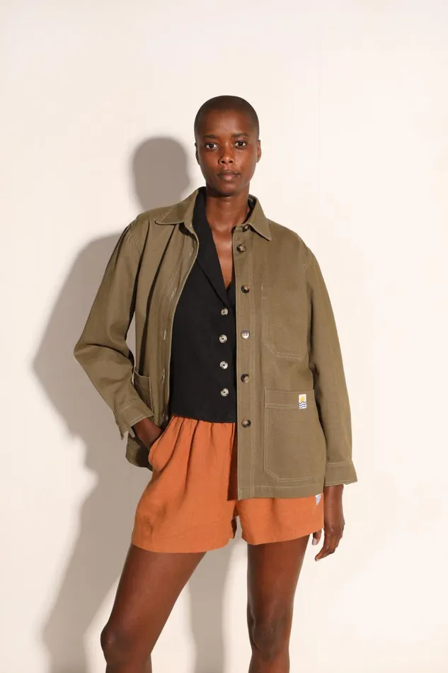 Women Basic Linen Shorts Chestnut LF Markey Shorts