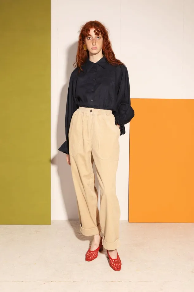 Women Beckett Trouser Beige Regular Fit LF Markey Trousers