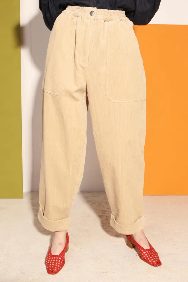 Women Beckett Trouser Beige Regular Fit LF Markey Trousers