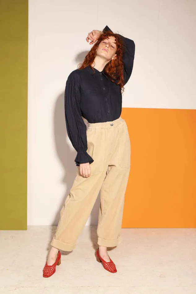 Women Beckett Trouser Beige Regular Fit LF Markey Trousers