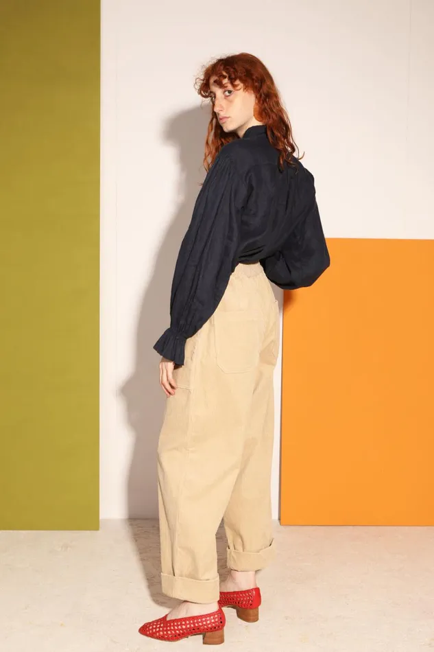 Women Beckett Trouser Beige Regular Fit LF Markey Trousers