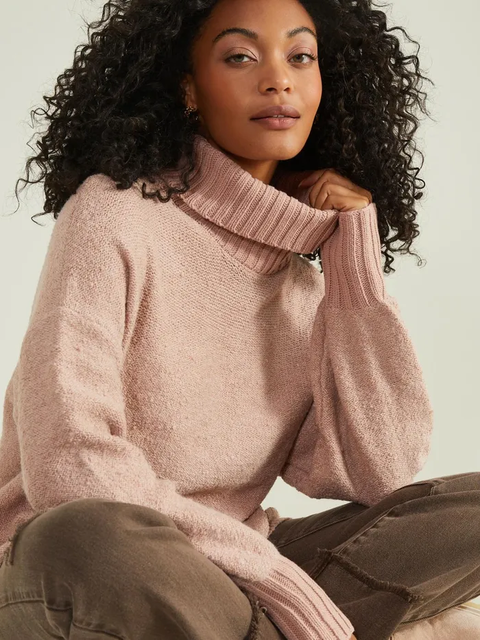 Women Billie Boucle Turtleneck Sweater Nostalgiarose Altar039d State Sweaters