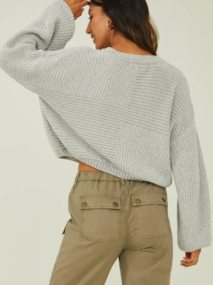 Women Blaise Cropped Sweater Silversage Altar039d State Sweaters