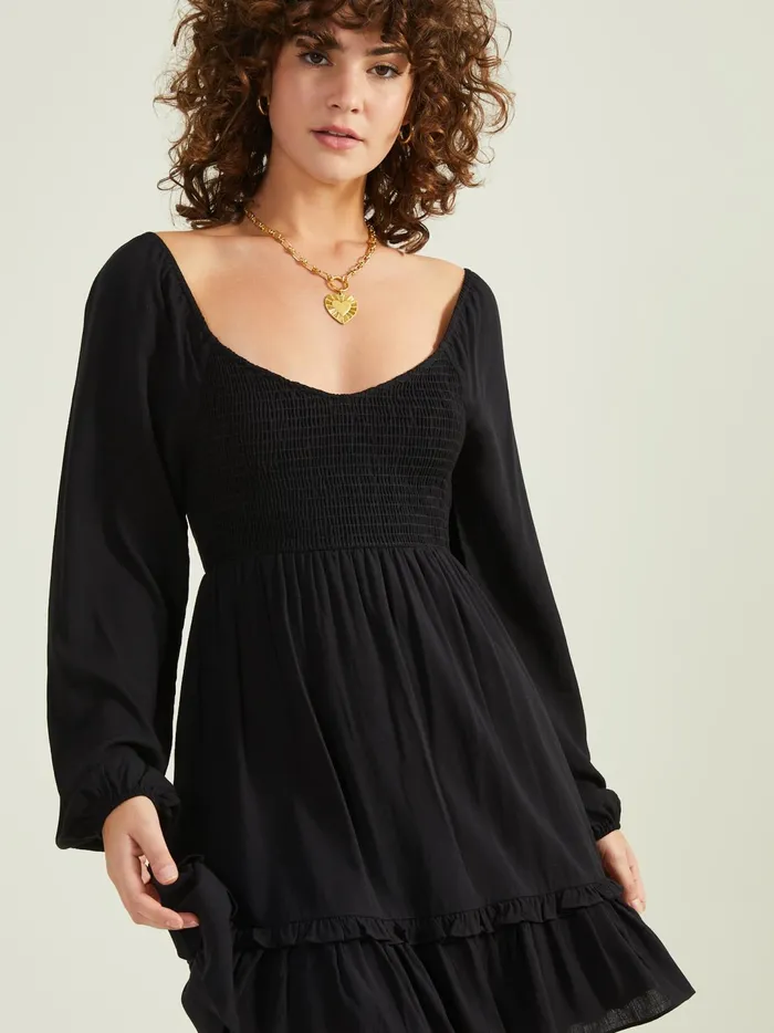 Women Blakely Smocked Dress Black Altar039d State Casual