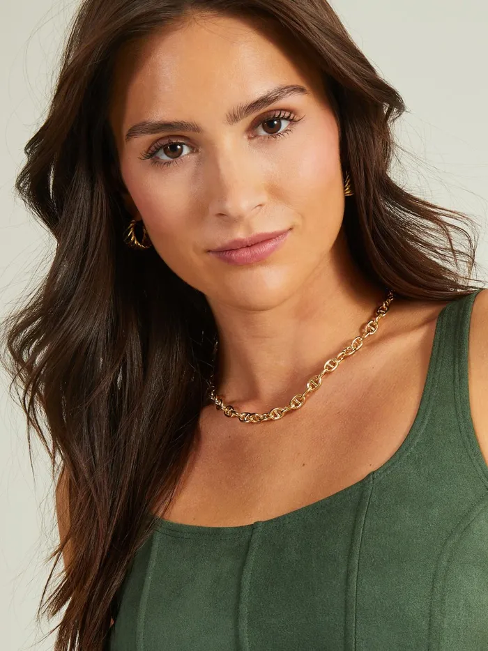 Women Bottle Cap Link Choker Necklace Gold Altar039d State Jewelry