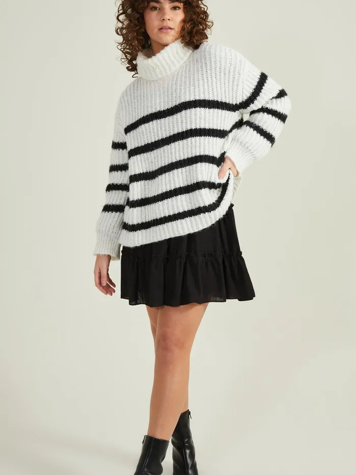 Women Briar Boxy Turtleneck Sweater Whiteblack Altar039d State Sweaters