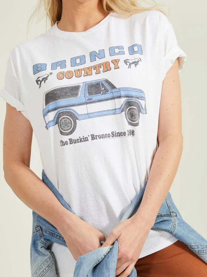 Women Bronco Country Graphic Tee White Altar039d State Graphics